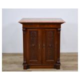 Renaissance Revival Walnut Buffet Cabinet with Marble Top