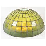 Large Tiffany Style Leaded Slag Glass Dome Lamp Shade