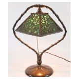 Apollo Studios Arts and Crafts Slag Glass Table Lamp