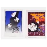 Two Vintage Jazz Posters, John Gentry and Christi Bourgeois