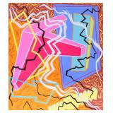 Joan Thorne Screenprint Abstract Composition