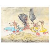 Roberto Matta Etching Les Oh! Tomobiles