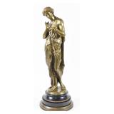 Emile Louis Picault Bronze Sculpture Woman with Butterfly