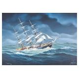 John Richard Perry Oil on Canvas Ship Torrens