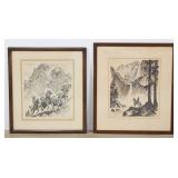 Reinhold H. Palenske, A Pair of Commercial Prints, Yosemite and Up the Trail