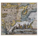 Matthäus Seutter, Recens Edita Totius Novi Belgii (Map of New Netherland) ca. 1730, 2nd State