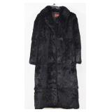 Vintage Sergio Valente Full Length Black Fur Coat, Ladies Size Small