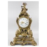 Tiffany and Co. Gilt Brass Rococo Revival Mantel Clock