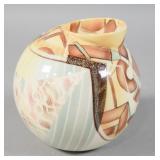 Studio Pottery Asymmetric Globe Vessel