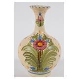 Spanish Talavera Hand Painted Earthenware Bud Vase