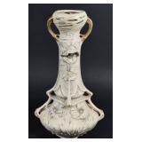 Royal Dux Bohemia Art Nouveau Porcelain Poppy Vase