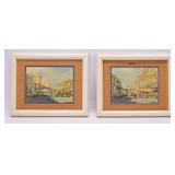M. Maresca, A Pair of Venetian Market Scenes, Oil on Board