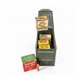 6 Boxes of Antique Shotgun Ammunition W/ Can