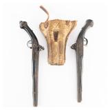 Ottoman Kubur Flintlock Pair & Holster (A)