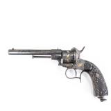 Ornate19th-Century German Pinfire Revolver 469 (A)