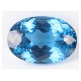25.85CT OVAL BLUE TOPAZ LOOSE GEMSTONE