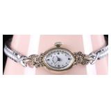 HAMILTON 14K WHITE GOLD NAT DIAMOND LADIES WATCH