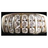 14K YELLOW GOLD DOME STYLE LADIES RING
