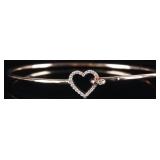 14K ROSE GOLD HEART PRETTY BRACELET