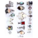 STERLING SILVER FUN LADIES PENDANT LOT- ASSORTED