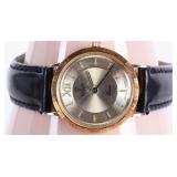 18K YELLOW GOLD VICENCE ITALIAN LEATHER WRISTWATCH