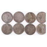 ASSORTED 90% SILVER MORGAN DOLLARS - (8)