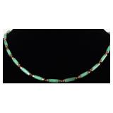 14K YELLOW GOLD IMPERIAL JADE LADIES NECKLACE