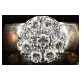 14K YELLOW GOLD NATURAL DIAMOND LADIES RING