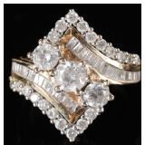 1.6+ CTW DIAMONDS 14K YELLOW GOLD LADIES RING