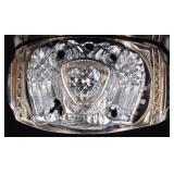 10K YELLOW GOLD 32ND DEGREE FREEMASON RING W/ DIA