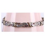 10K YELLOW & WHITE GOLD DIAMOND LADIES BRACELET