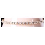 14K YELLOW GOLD LADIES BRACELET W/ CUBIC ZIRCONIUM