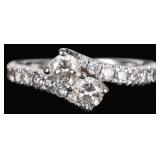 14K WHITE GOLD NATURAL VVS DIAMOND LADIES RING