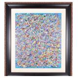 AFTER JACKSON POLLOCK ORIGINAL OIL PAINTING FRAMED