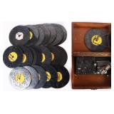 VINTAGE THORENS MUSIC BOX W/ 20 MUSIC DISCS