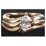 0.5CT MARQUISE DIAMOND SOLITAIRE 14K LADIES RING