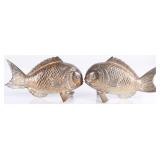 ANTIQUE STERLING SILVER KOI SALT & PEPPER SHAKERS