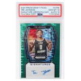 TRE JOHNSON AUTO PANINI PRIZM GREEN PULSAR PSA 10