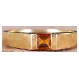 18K YELLOW GOLD LADIES RING W/ CITRINE GEMSTONE