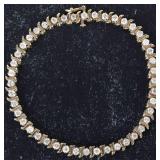 18K YELLOW GOLD LADIES BRACELET W/ 44 DIAMONDS