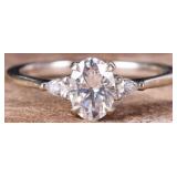 0.75CT MOISSANITE & 14K LADIES ENGAGEMENT RING
