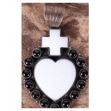 DAN DODSON STERLING HEART & CROSS PENDANT