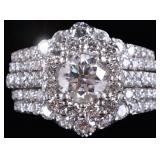 HELZBERG 2.45CTW DIAMOND LADIES WEDDING RING SET