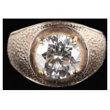4.05CT TYPE II DIAMOND 10K YELLOW GOLD MENS RING