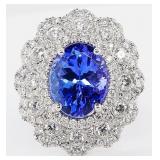 BEAUTIFUL 3.76CT TANZANITE1.74CTW DIAMOND RING
