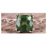 14K ROSE GOLD RING SET W/ SAPPHIRE & DIAMONDS (2)