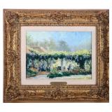 T. KINKADE 'WISTERIA  ARBOR' LIMITED GICLEE FRAMED