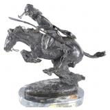 CHEYENNE FREDERIC REMINGTON BRONZE INDIAN STATUE