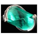 10K WHITE GOLD LADIES RING W/ FANCY CENTER STONE