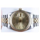 ROLEX OYSTER PERPETUAL DATEJUST WRISTWATCH W/ 18K